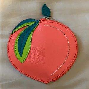Coach peach coin purse